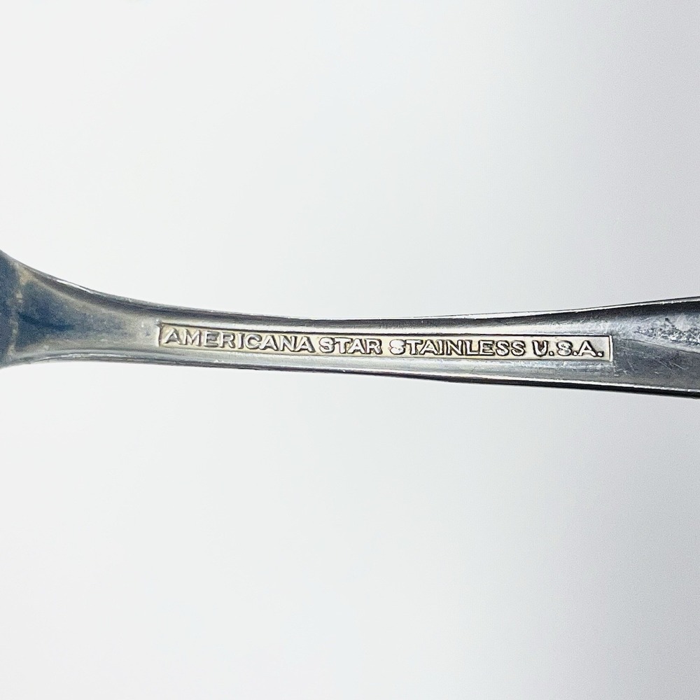 Lot‎ Of 12 Vintage Americana Star Stainless Flatware MCM Atomic Starburst - Picture 5 of 5